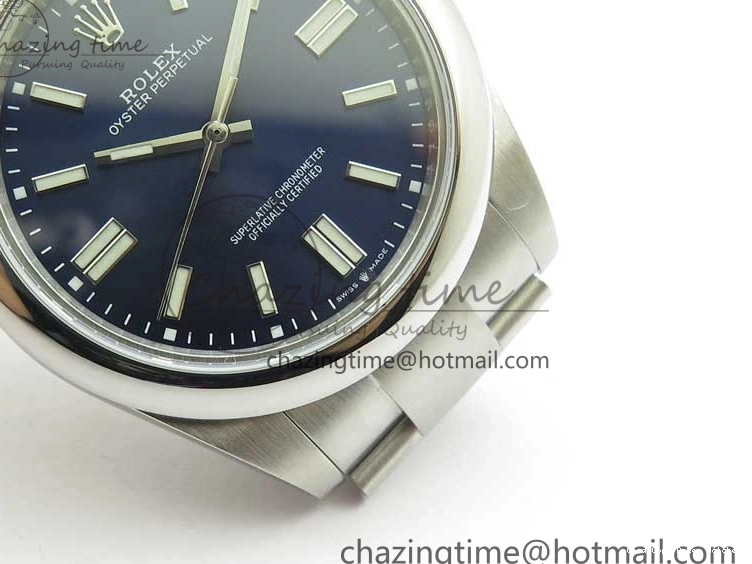 Best AAA Replica Sites Bracelet Best Blue 124300 Edition 41mm 2693 Upgraded Perpetual BP Oyster on Maker Dark Dial SS 1103
